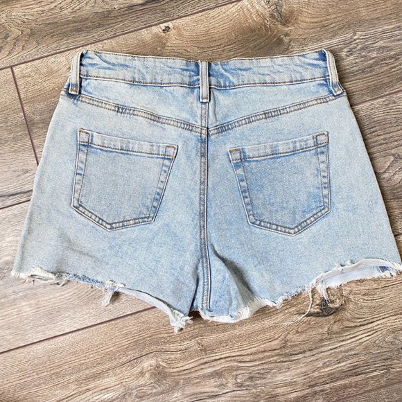 MyStyle high waisted distressed light blue denim shorts - Picture 2 of 6